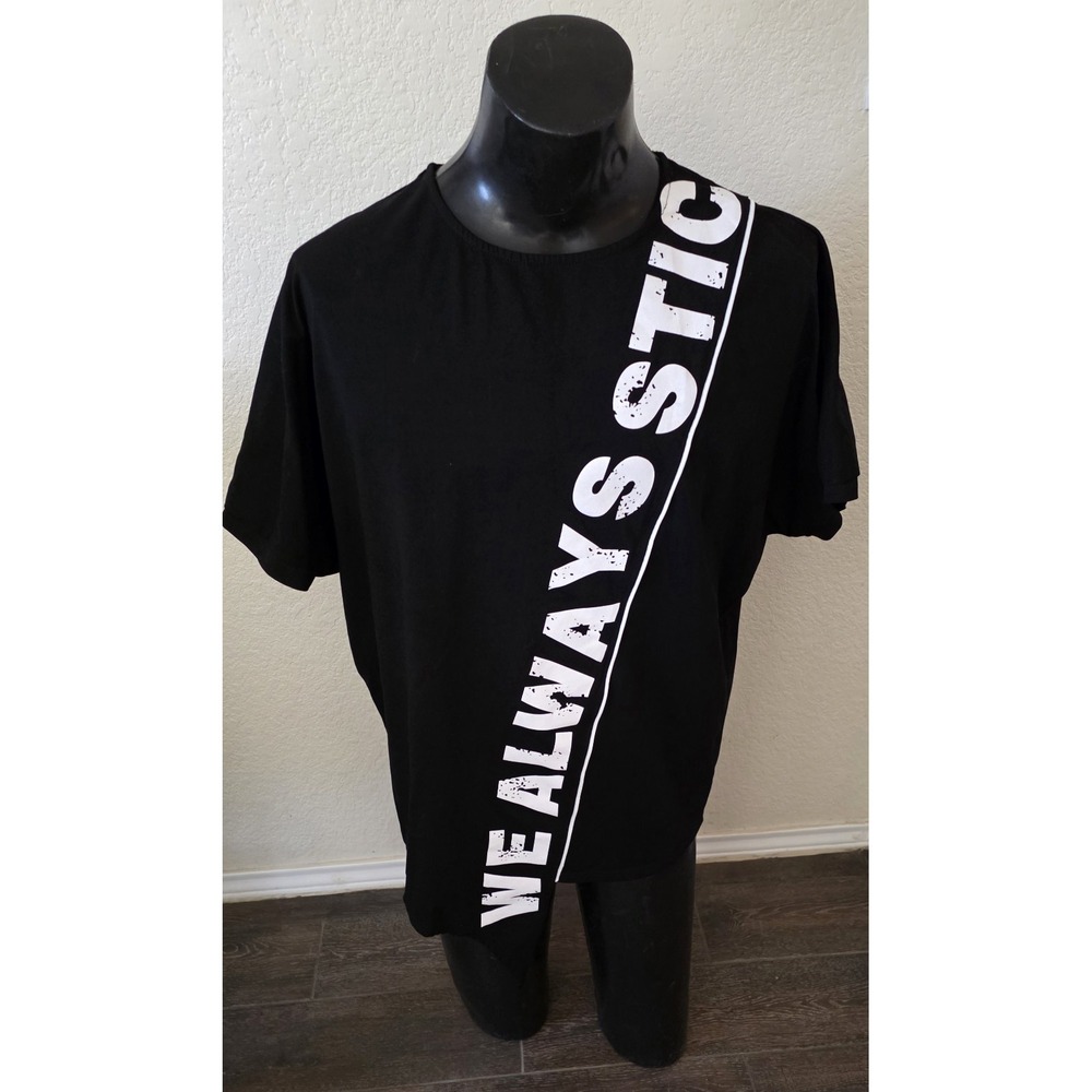 ELLAZHU Oversized Shirt Black One Size Print "We always stick to our style"